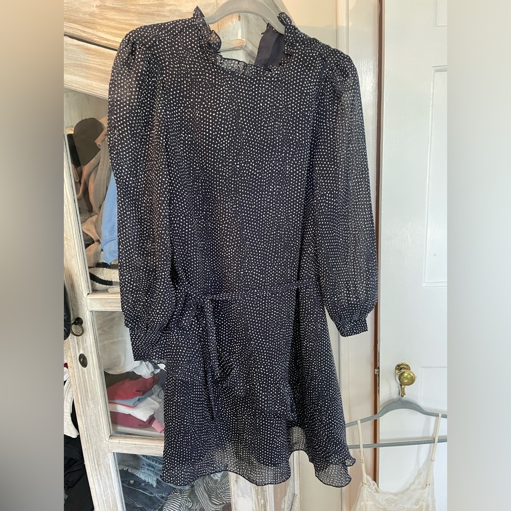 Vero Moda Navy and White dotted dress